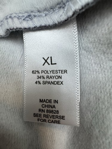 Logo Lounge XL Tan Gray Brushed French Terry Top V-neck Long Sleeve Preowned - Picture 4 of 13