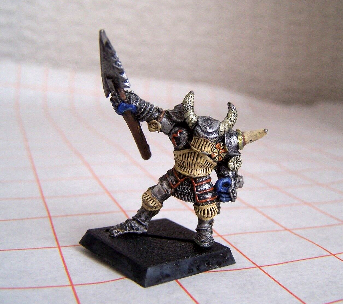 チサメ Warhammer Realm of Chaos Warrior of Tzeentch Champion with Halberd