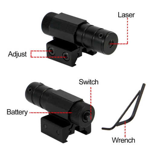 TAC Red Green Laser Sight Scope Ring Rail Mount Rifle Pistol 11mm/20mm Bracket - Picture 10 of 15