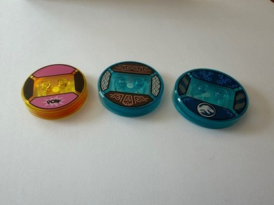 LEGO Dimensions Toy (3) pc Base Disc Tag Only Lot - Jurassic Park LOTR Powerpuff