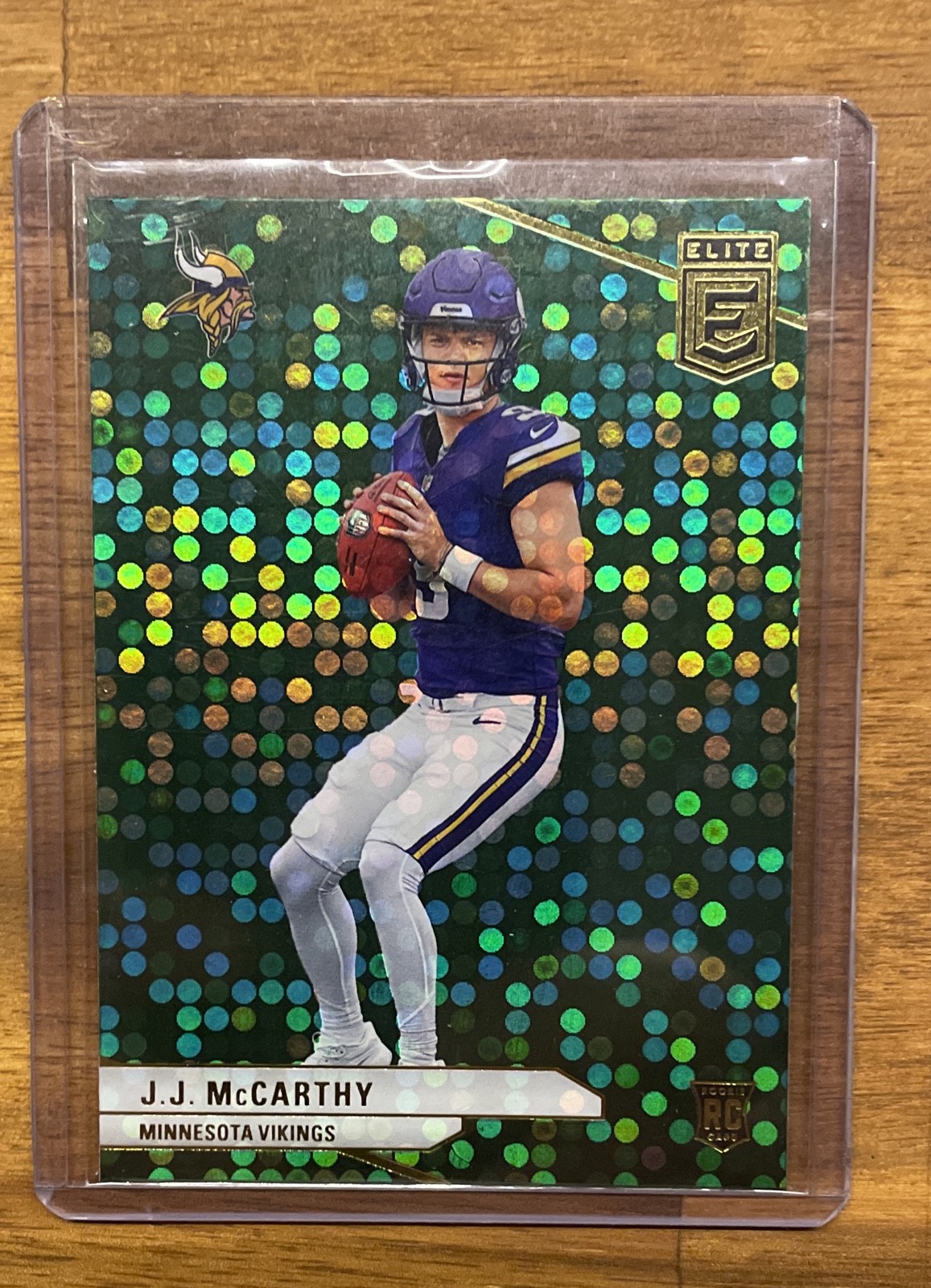 2024 Panini Donruss Elite - Rookies J.J. McCarthy #105 Green Disco (RC)
