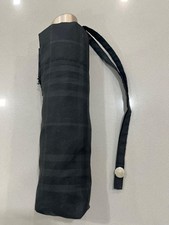 Burberry Folding Umbrella Black with Gray Print