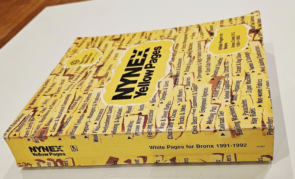1991 BRONX NY TELEPHONE DIRECTORY PHONE BOOK WHITE & YELLOW PAGES