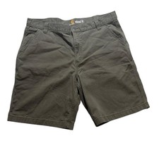 Carhartt Relaxed Fit Utility Shorts Mens 40 Olive Canvas Carpenter Cargo