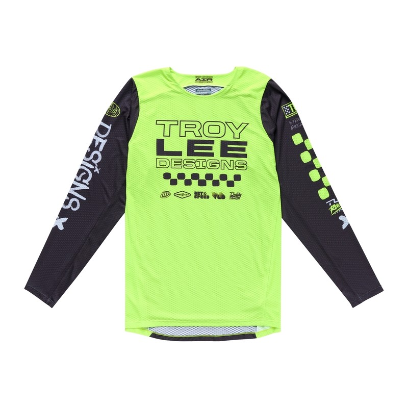 Maillot TROY LEE DESIGNS GP Pro Air jaune fluo pour vos sessions motocross d'été