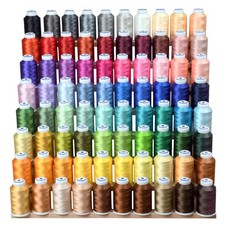 80 Spools Embroidery Sewing Machine Polyester Thread 120D/2 40weight Each Spo...