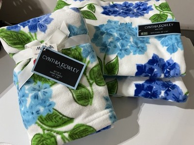 Cynthia Rowley Floral Cotton Hand Towels (2) and Bath Towels (2)