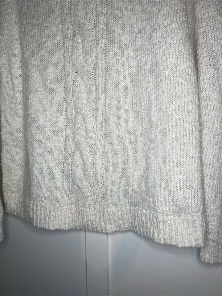 Женский белый свитер American Living размер L с длинным рукавом пуловер свободного покроя - Изображение 2 из 4