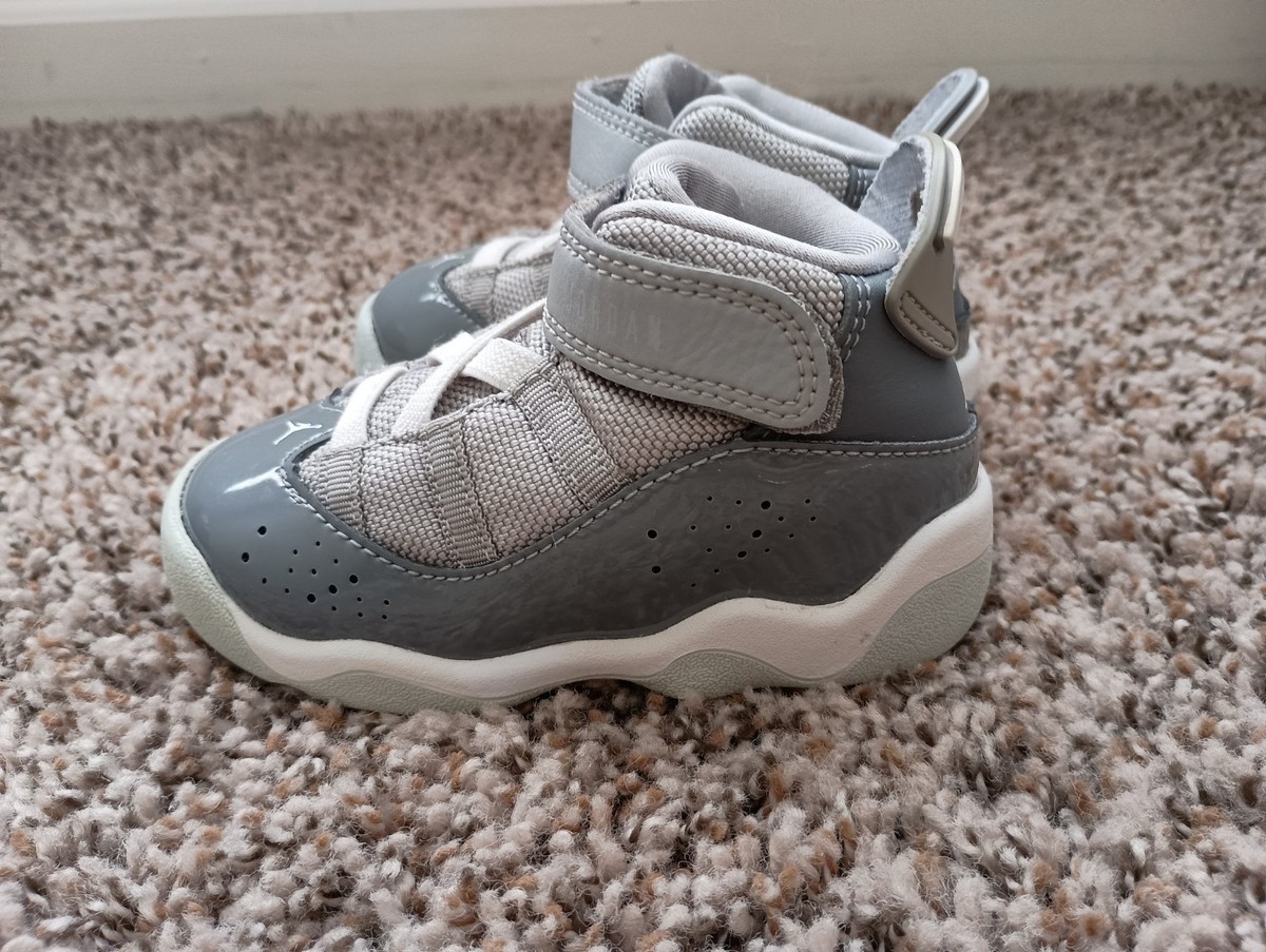 Nike Air Jordan 6 Rings TD Grey Wolf 323420-015 Toddler Size
