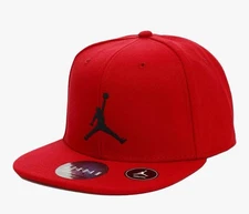 Nike Youth Hat Jordan Jumpman Logo Retro Flat Bill SnapBack Gym Red Cap NEW