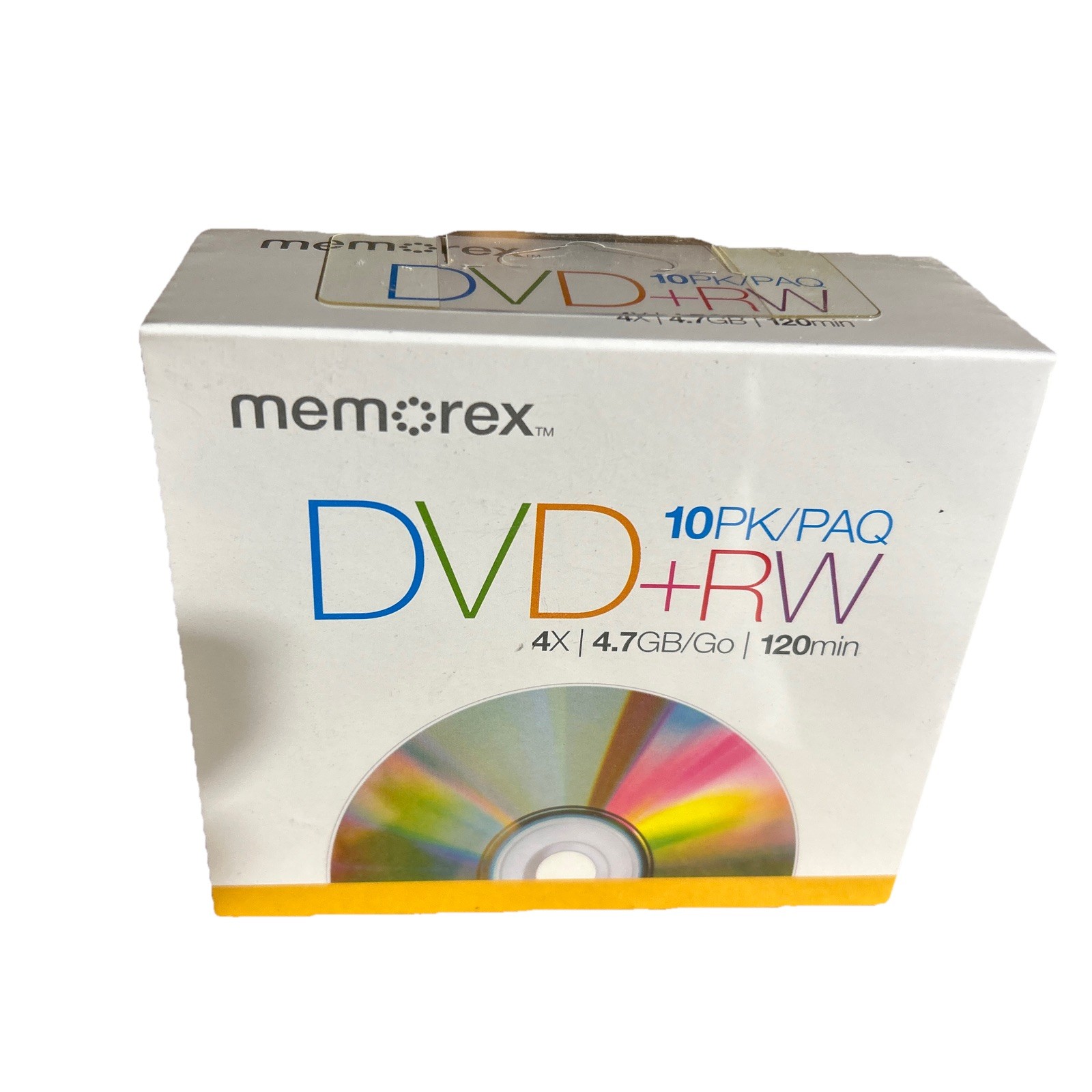 Memorex - DVD+RW (10 Pack Blank Recording Disc) w/ slim cases, 4x, 4.7GB, Sealed