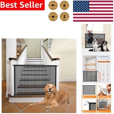 Portable Dog Gate Mesh - Easy Install Pet Barrier for Stairs Indoor 29