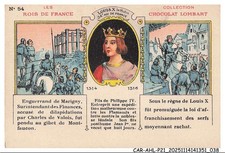 CAR-AHLP21-1110-CHROMOS - LOMBART - Chocolat Louis X le Hutin - 5
