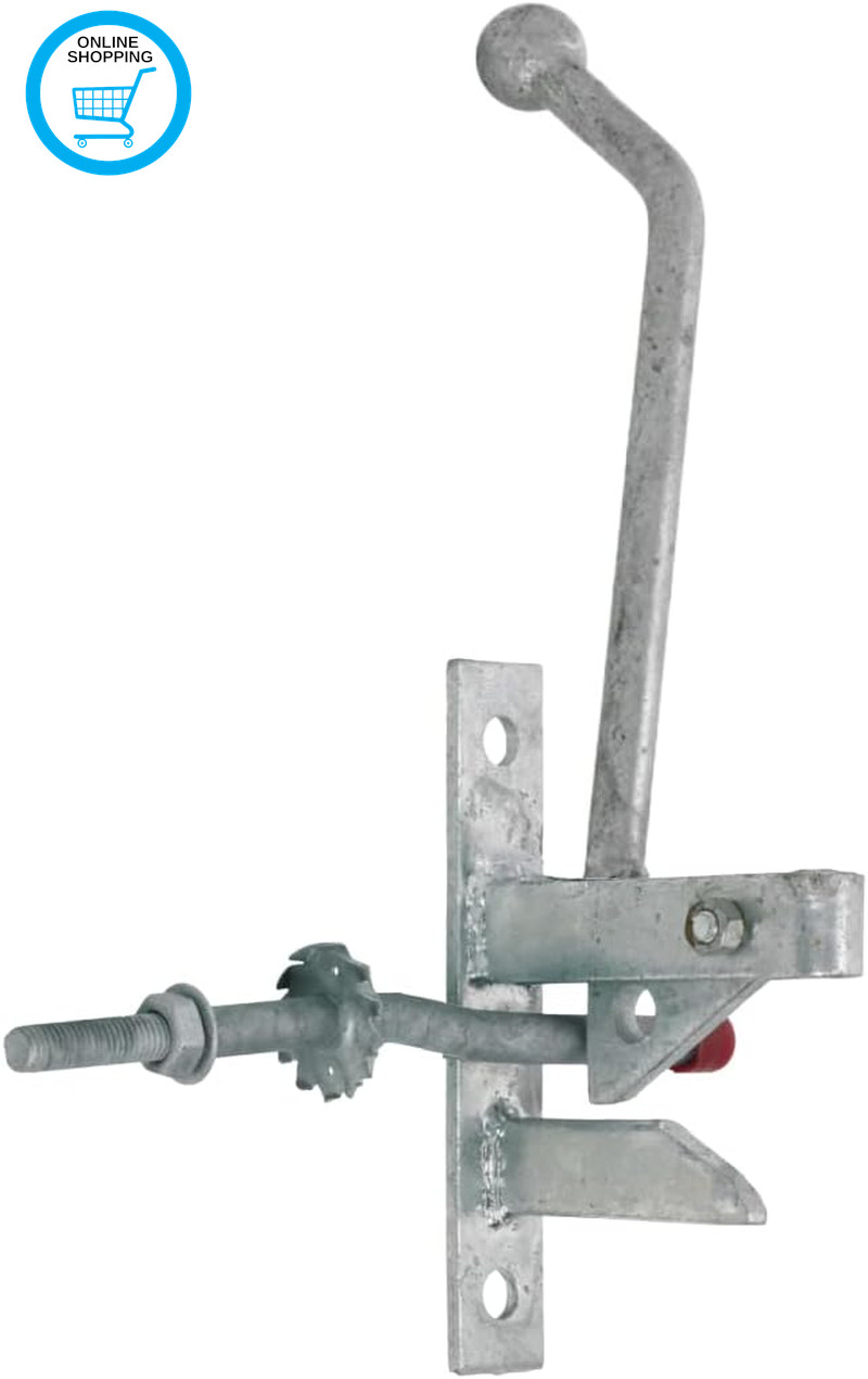 Hunting Type Self-Locking Auto Gate Catch Kit, Heavy Duty Galvanised Steel Gate