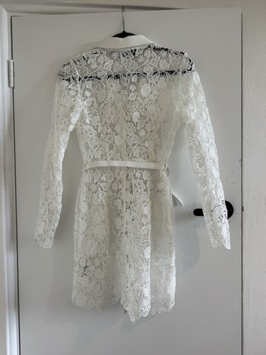 Self-Portrait Magnolia Lace Button-Front Minidress size Uk 8 US 4 - Picture 14 of 18