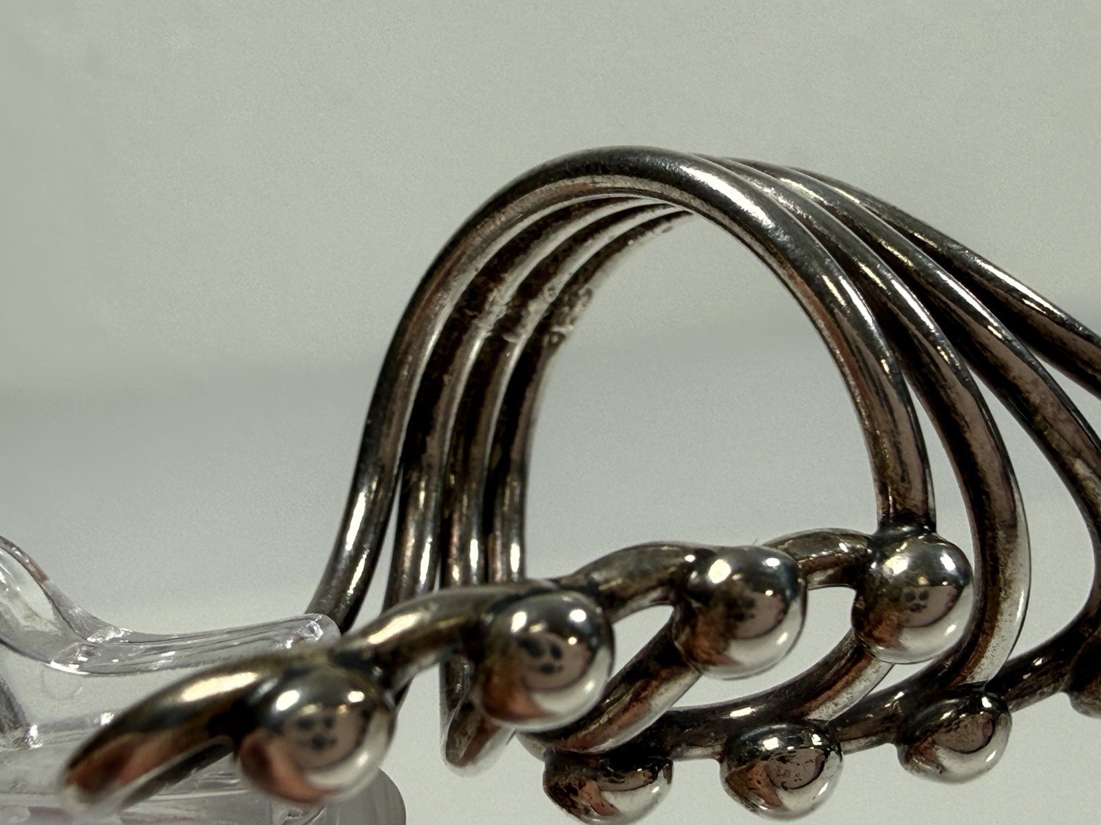 VTG Sterling Silver Statement Ring Space Age Brut… - image 7