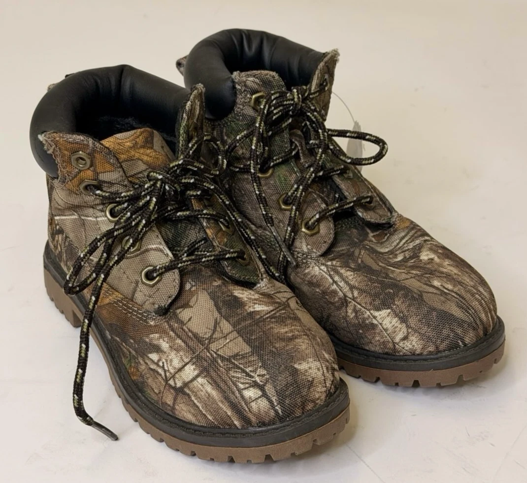 Faded Glory Tree print Kids Camp Winter Snow Hiking Boots Size 13