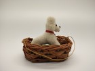 Vintage Wagner Kunstlerschutz West Germany Flocked Poodle in Basket Ornament — photo 2