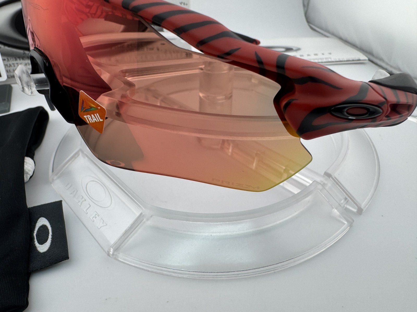OAKLEY RADAR EV PATH RED TIGER W/ PRIZM TRAIL LENS SUNGLASSES OO9208-D1 38 RARE image 5