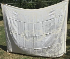 Damask Lt. Yellow  Cloth & 12 Napkins 71 x 90 Liberty Eagle and Colonial Figures