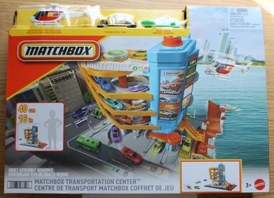 Matchbox Action Drivers Transportation Center Playset With Helicopter Boat Taxi