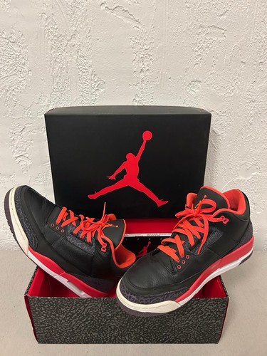AIR JORDAN 3 RETRO CRIMSON / Taille 45 (11 Us)/ Très Bon État / OG Box - Photo 3/13