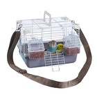 Portable Bird Carrier Backpack Travel Cage Ventilated Outdoor Parrot Bag Grey