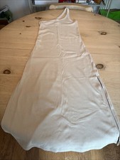 Aerie Bodycon Maxi Light Beige One Strap Shoulder Dress Size Medium