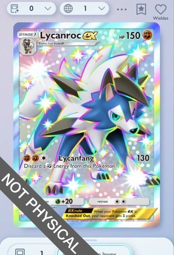 Pokemon TCG POCKET - Lycanroc EX Shiny 2⭐, Mega-Rising, English