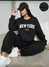 petite size 12/14 - L - tracksuit black- Shein