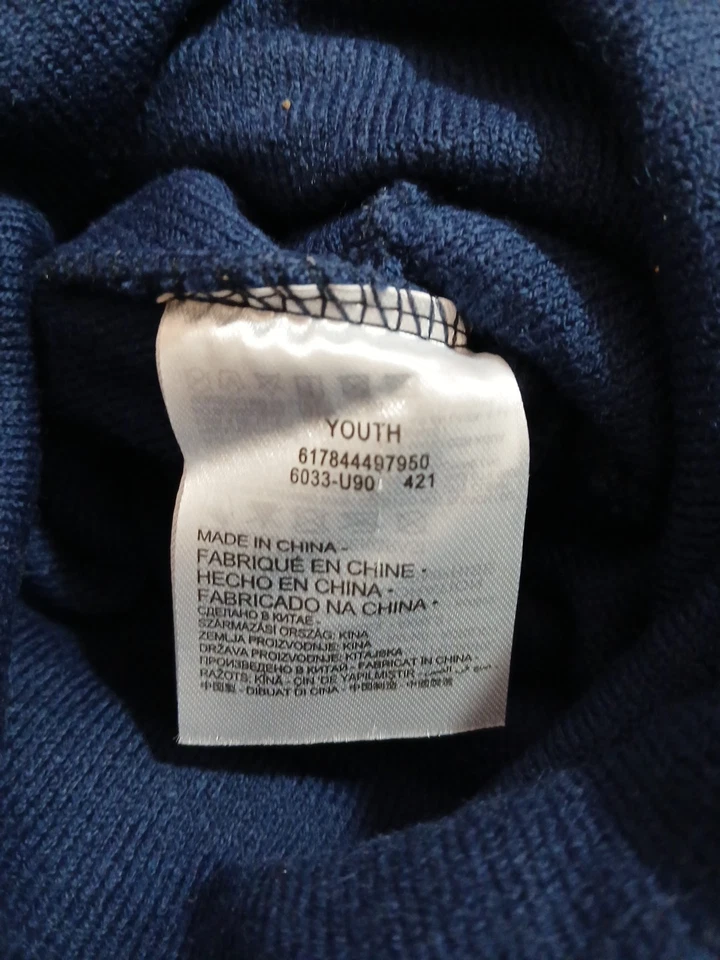 Gorro Hurley Youth Dientes de Tiburón Boca Tejido Azul Marino Bordado Logo Foto 2 de 2