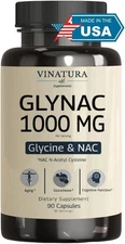 GLYNAC Supplement 1000MG - Glycine & NAC - 90 Capsules 