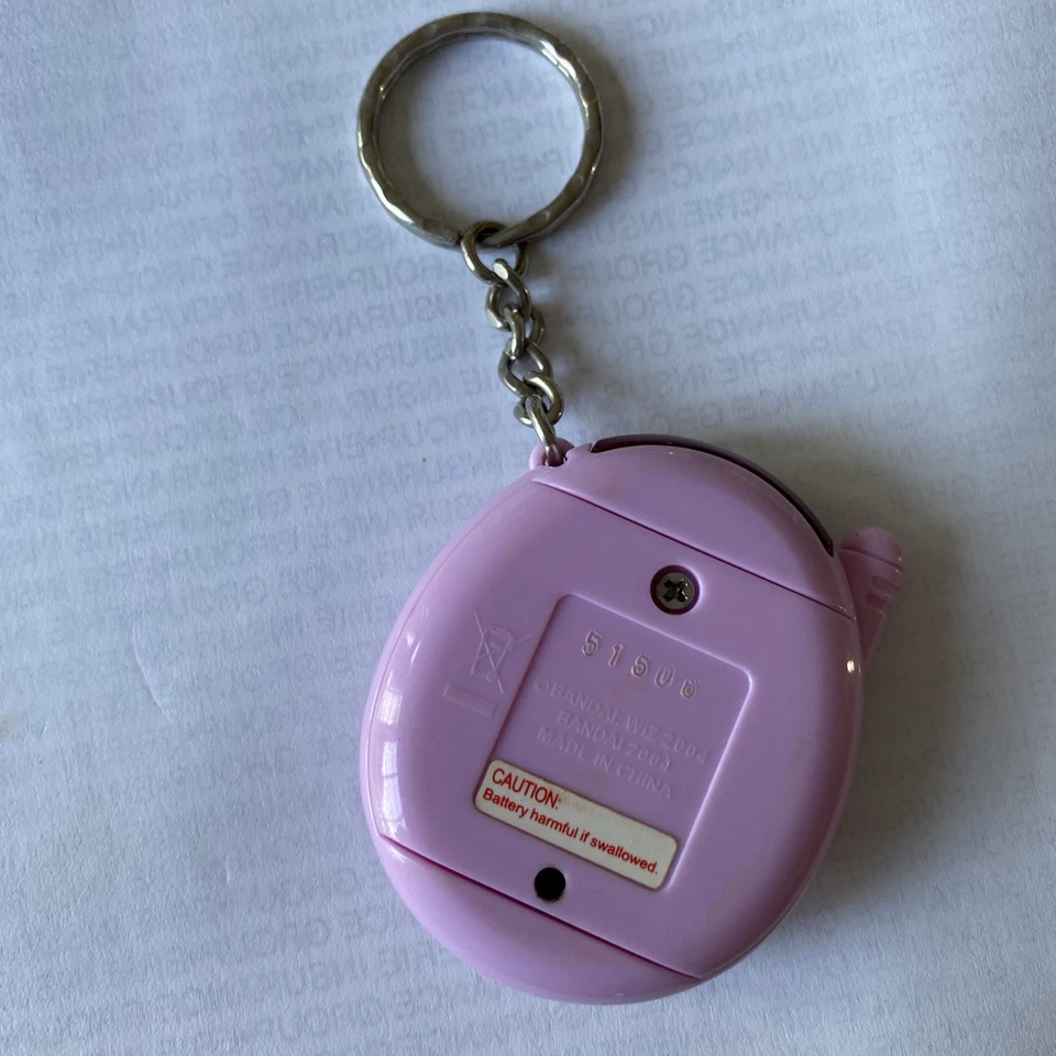 Tamagotchi Connection 2004 Bandai Hearts Halo Angel Wings Pink Authentic - Image 3 of 4