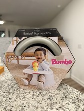 Bumbo Infant Floor Seat Baby Sit Up Chair with Adjustable Harness, Cool Gray