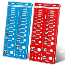 62 Nut and Bolt Thread Checker Standard and Metric,Bolt Size and Thread Gauge...