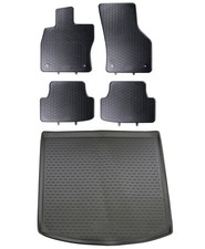 Gummi Fußmatten Kofferraumwanne Set für Seat Leon 3 ST Kombi 2013- Gummimatten