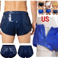 US Adult Diaper Covers Incontinence Panty Zipper Front Reusable Plastic Panites