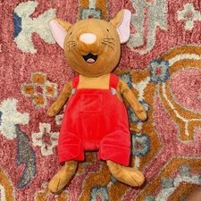 Kohl's Cares If You GIve a Mouse a Cookie Plush Mouse Red Overalls 14” 
