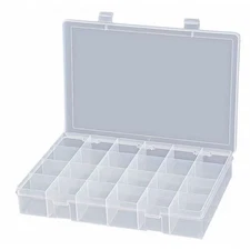 Mfg Compartment Box with 24 compartments, Plastic, 2-5/16" H x 13-1/8 in W
