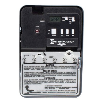 INTERMATIC EH40 Electronic Timer, Metal, DPST 4WZ08