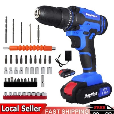 21V Cordless Drill/Driver Kit - Electric, Rechargeable with Charger (NEW)