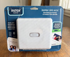 Fujifilm Instax Link Wide Bluetooth Smartphone Printer White NEW FILM EXP 10/25