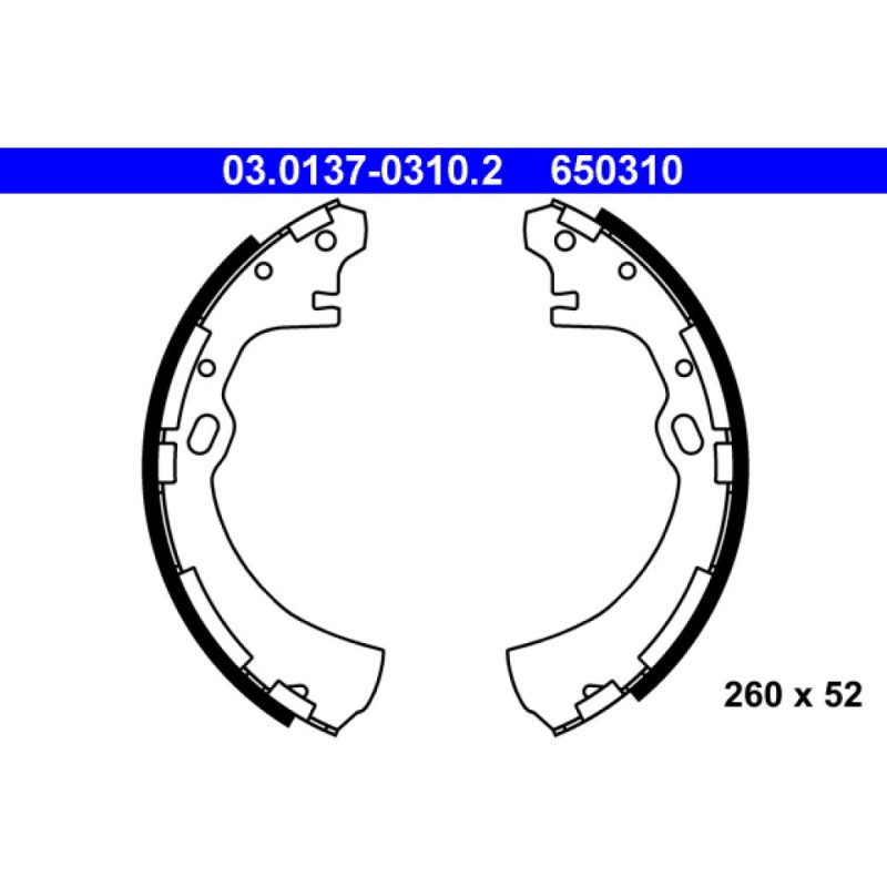 Ganasce freno 03.0137-0310.2 ATE per NISSAN URVAN Autobus TERRANO I PICK UP - Immagine 5