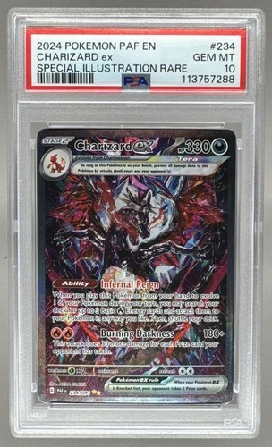 113757288 Charizard ex 2024 Pokemon Paldean Fates #234 SIR PSA 10