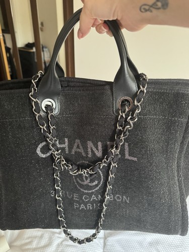 CHANEL Deauville Tote Black