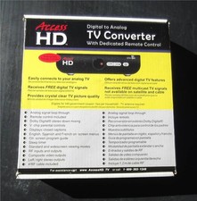 NEW Access HD Digital to Analog TV Signal Converter with Remote