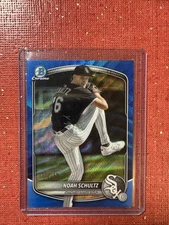 NOAH SCHULTZ 2025 BOWMAN CHROME BLUE WAVE REFRACTOR WHITE SOX /150 Q4115