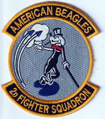 USAF AIR FORCE 2nd Fighter Squadron American Beagle Tyndall AFB Florida patch -7