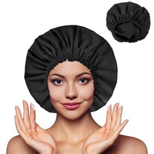 Reusable Waterproof Shower Cap - Double-Layer TPU Hair Protector for Women Men