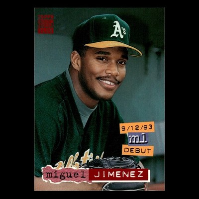 Miguel Jimenez #356 1994 Topps Stadium Club Debut Oakland Athletics Baseball MLB
